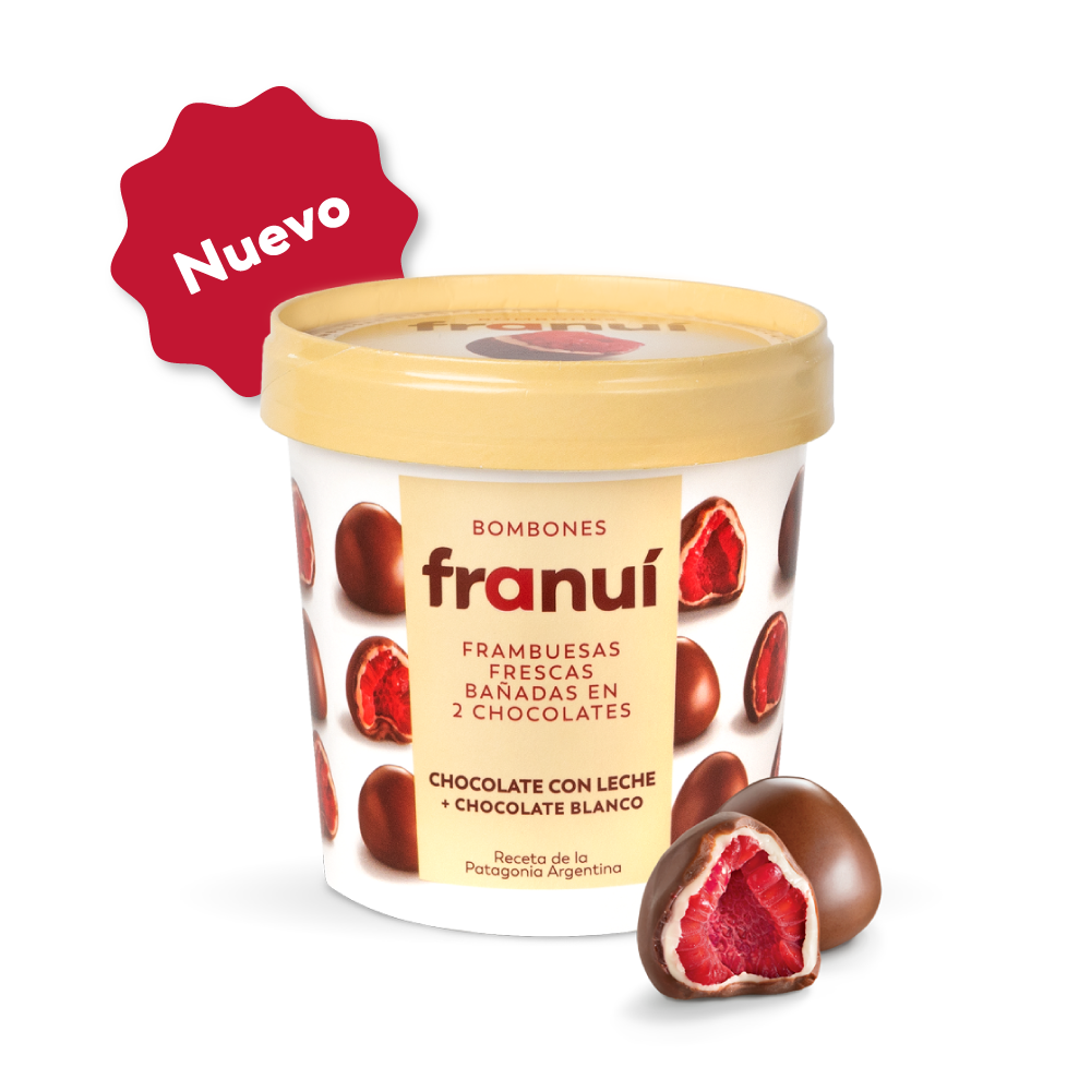 FRANUI FRAMBUESAS CON CHOCOLATE Y LECHE - 150G