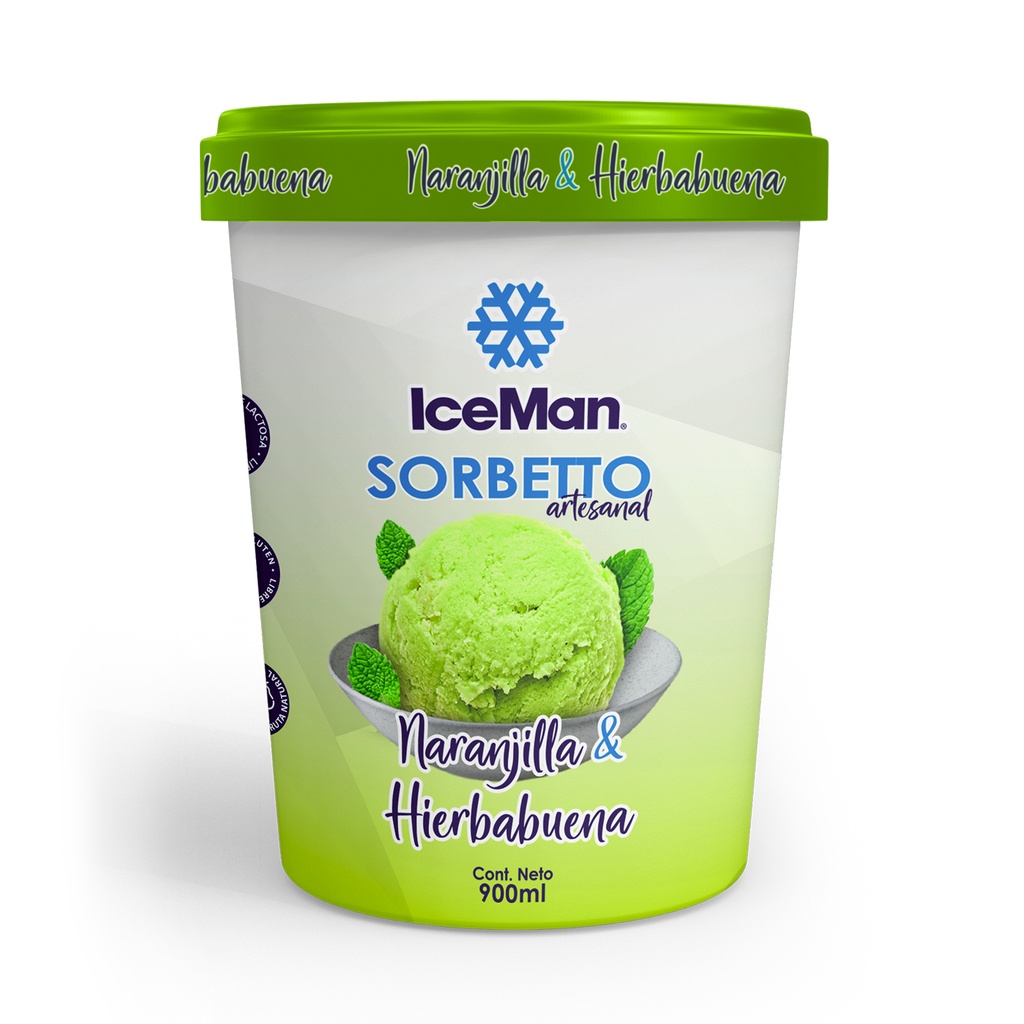 SORBETTO DE NARANJILLA &amp; HIERBABUENA - 900ml