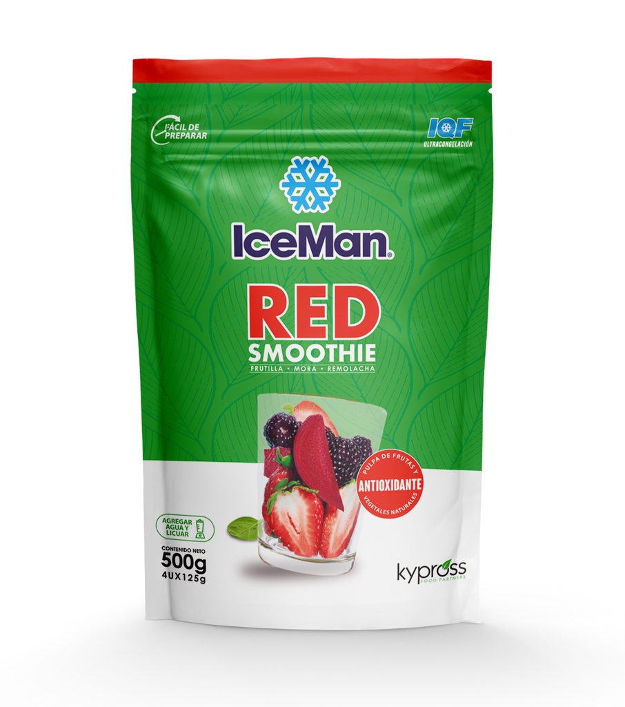 IceMan Red Smoothie &quot;Antioxidante&quot; - 500 gramos (4X125gramos)