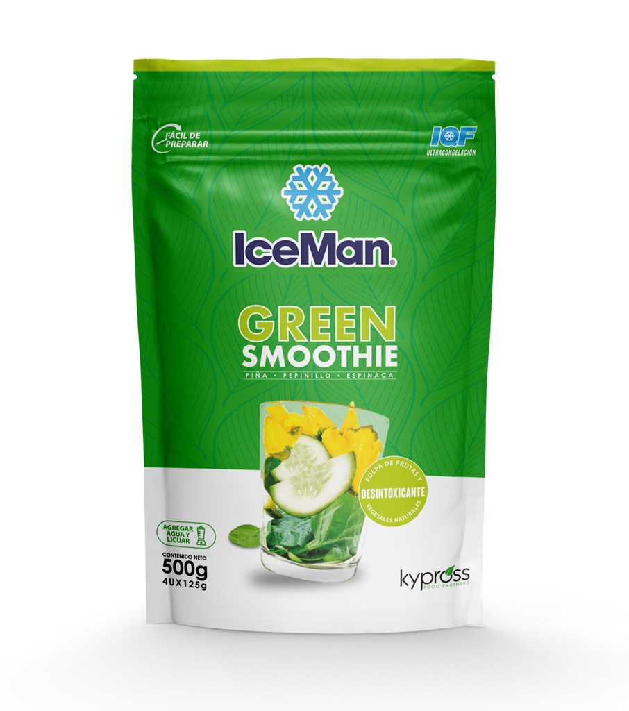 IceMan Green Smoothie &quot;Desintoxicante&quot; - 500 gramos (4X125gramos)