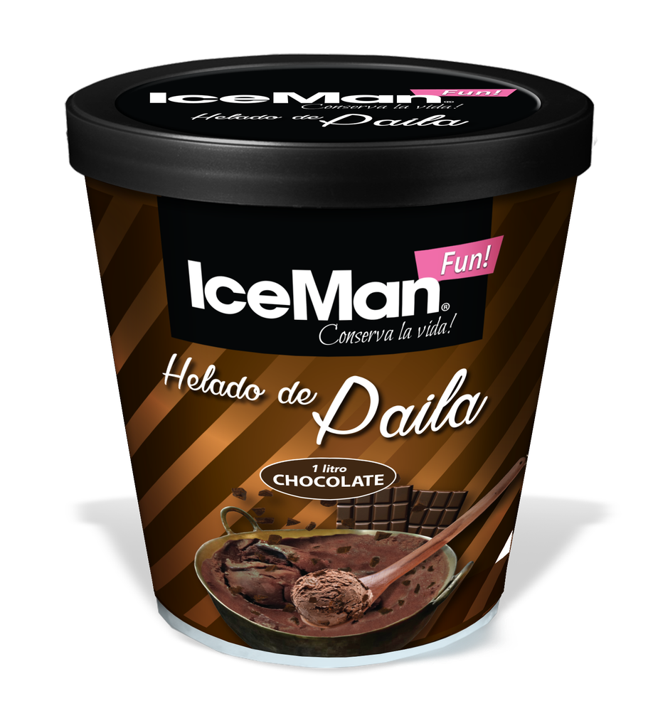 IceMan Helado de Paila Chocolate &quot;Premium&quot; - 1 litro